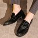 Suitable For All Seasons Business Summer Breathable Leather Men's Slip-On Loafers Lazy Shoes_vogvips.com