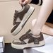 Women's Casual Sneakers Fashion Low-Top Breathable Lace-Up Shoes With Thick Sole Retro Vintage Style In Black And Brown, Sizes 36-40_vogvips.com
