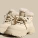 【 Amano 】 Fur Integrated Martin Boots For Women In Autumn And Winter 2025, New Style With Plush Warm Cotton Shoes, Versatile For Women_vogvips.com