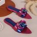 Women's Shoes Hot Selling Flat Slippers Pointed Open Toe Button Decorated Fashion Sandals Southeast Asia Middle East Slippers For WomenGolden Shoes_vogvips.com