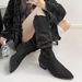 V-Neck Over-the-Knee For Women, Autumn And Winter New Style, Pointed Toe, Thick Sole, Ruched Slouch Boots, Versatile_vogvips.com