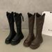 High Tube Slim Women 2025 Autumn Winter New British Style Over-the-Knee Long For Petite Thick-Soled Knight Boots_vogvips.com