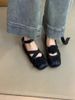 Round Toe Ballet For Spring 2025, Cross Tied Sh, Shallow Mouth, Gentle Evening Style, Flat Bottomed Women's Single_vogvips.com