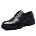 Men's Elevator Dress Shoes 8CM Thick Sole Lace-up Low-cut Leather Shoes_vogvips.com