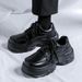 Buffny Men's Derby Shoes - Retro Chunky Sole Platform Sneakers For Casual & Skate Style, Fashionable Dad Shoes With Height Increase Effect_vogvips.com