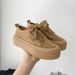Flat Melard Sneakers 2024 New Thick Sole Round Toe Casual Student Platform Height Increasing Versatile Sports Shoes_vogvips.com