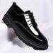 Men's Casual Patent Leather Business Formal Shoes Breathable Soft Sole British Style Derby High End Wedding Shoes_vogvips.com