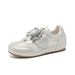 Women's White Sneakers 2026 Spring/summer New Style Thick-soled Height-increasing German Training With Velcro, Casual_vogvips.com