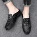 2024 Black Half For Leather Mules Casual Men Fashion Social Big Size Mocassin Elegantes Walking Shoes_vogvips.com