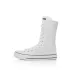 Mid Tube Lace Up Sports Running For Women's Side Zipper Canvas Shoes High Top Casual Woman's Sneakers Boots_vogvips.com