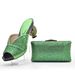 Rhinestone Shoe Evening Party Diamond Encrusted Hand Dinner Bag Wear High Heeled Sandals_vogvips.com