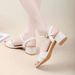 One-word Sandals Female Medium Heel High Heel Fairy Style Comfortable Mother Shoes Thick Heel Fashion Versatile Fashion Sandals_vogvips.com