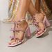 Elegant Bow-Embellished Strappy Heels – Chunky Block Heel Open-Toe Sandals In Velvet Pink (Sizes 36-42)_vogvips.com