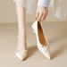 Pointed Single Shoes Women's Thin Heel Niche Design Cat Heel Cross Belt Shallow Mouth High Heels Soft Sole_vogvips.com