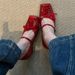 Leather Unique French Style Hollow Cross-Strap Mary Jane Spring New Square-Toed Mid-Heel Women's Shoes_vogvips.com