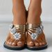 Women's Fashionable Casual Flat Bottom Sandals - Outdoor Wear Toe Post Flip Flops For Beach And Sea Side_vogvips.com