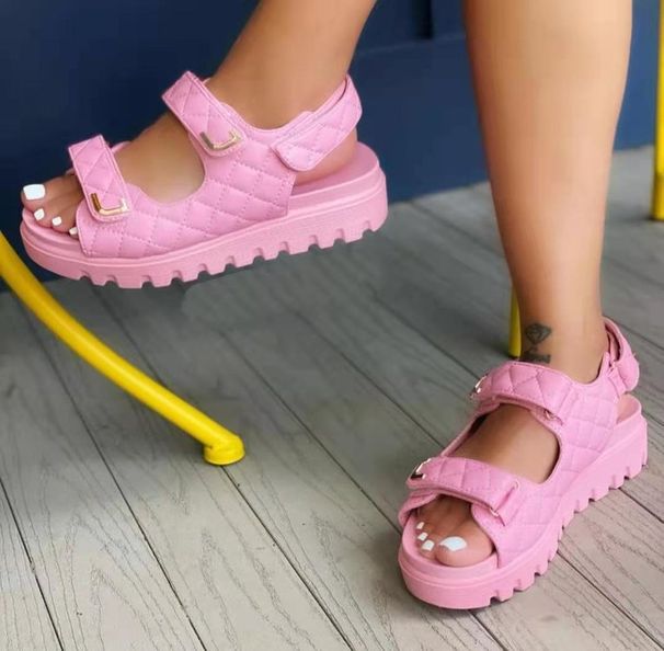 Women's Fashion New Large Size Platform Sandals Round Head Small Wind Sandals_vogvips.com