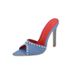 Women's Summer High Heel Sandals Sexy Pointed Toe Open Toe Studded Strappy Dress Slide Sandals_vogvips.com