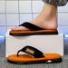 Trendy And Cool Out On The Street! Men's Summer Flip Flops Non-slip Soft Bottom Outfitting Casual Beach Clip-in Sand_vogvips.com