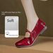 【Soft Sole And Soft Upper】Cameido Comfortable Flat Ankle Strap Shallow Single Shoes For Women, Autumn Round Toe Mary Jane Shoes_vogvips.com