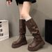 High Tube Over-the-Knee Women's 2025 Autumn Winter Small Size Thick Sole Height Increasing Leather Versatile Riding_vogvips.com