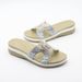 MS Women's Open-Toe Sandals With Rhinestone & Pearl Decorations - Comfortable Mid-Heel Slide Flip Flops For Summer, Casual Wear, Black/Brown_vogvips.com