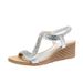 lady Cross-border Plus-size Sandals With Floral Patterns On The Outside, Rhinestone Sandals, Foreign Trade Wedge Heels,_vogvips.com