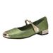New Chinese Style Retro Square Toe Mary Jane 2025 Spring Summer Shallow Mouth One Strap Soft Sole Internet Celebrity Hot_vogvips.com