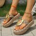 Plus Size Women's Wedge Sandals – Comfortable & Stylish Summer Footwear With Arch Support & Adjustable Straps_vogvips.com