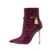 Runway-Worthy Stiletto Boots – Ultra-Thin Heel Pointed-Toe Ankle Boots For Women (Black/Burgundy, Sizes 35-44)_vogvips.com
