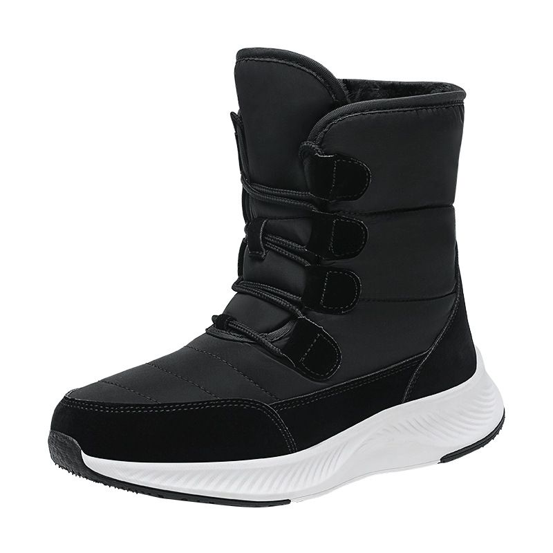 2022 Winter Outdoor High Top Plush Warm Thick Bottom Cotton Shoes Snow Boots New Cross Border Trendy Lightweight Cotton Boots For Women_vogvips.com