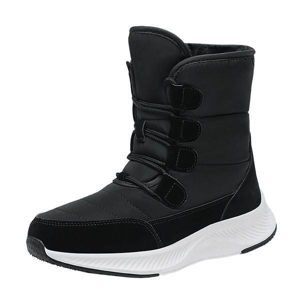 2022 Winter Outdoor High Top Plush Warm Thick Bottom Cotton Shoes Snow Boots New Cross Border Trendy Lightweight Cotton Boots For Women_vogvips.com