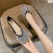 Square Toe Flat For Women 2022 Korean Style New Bowknot Shallow Soft Sole Fairy Gentle Women's Shoes_vogvips.com