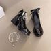 Mary Jane Single Shoes Female Spring And Autumn Fairy Wind Word Belt Fashion Shoes Pearl Thick Heel Skirt High Heels_vogvips.com