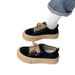 Flat Melard Sneakers 2024 New Thick Sole Round Toe Casual Student Platform Height Increasing Versatile Sports Shoes_vogvips.com