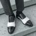Men's Fashion Brown Brock Carved Men's Shoes Braided Blue Business Derby Shoes Lace-up Genuine Leather British Banquet Dress Wedding Leather_vogvips.com