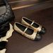flat Comfortable Versatile Mary Jane Shoes For Women, 2026 Spring New Fashion Quilted Ballet-style Small_vogvips.com
