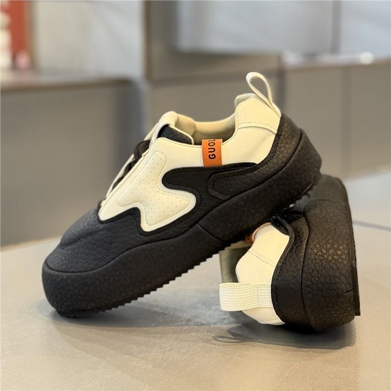 Trendy Men's Shoes, 2025 Winter New Model, Soft-Soled, Fleece-Lined Loafers, Leather Slip-On Style, Forrest Gump Shoes_vogvips.com