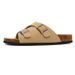 SHLIANG New Summer Men's Soft Wooden Slippers Couple Sandals Beach Shoes Outer Wear Leather Cross-Border Water Sandals Y0574_vogvips.com