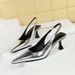 Women's Shoes High-heeled Wine Glass And Shallow-mouth Square Head Hollowed Out After Trippling And Empty Single Shoes Women_vogvips.com