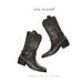 Vintage Star Dirty Martin 2024 Autumn Winter Western Cowboy Knight Distressed Short Boots Motorcycle Style_vogvips.com