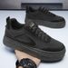 Men's Fashion Skate Shoes Thick Sole Platform Anti-Slip Sneakers Korean Style All-Match Black Comfort Lace-up_vogvips.com