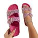 New Brick And Stone Double Button Shoes Women's Casual Outdoor Home Wear, Summer Cool Slippers, Rabbit_vogvips.com