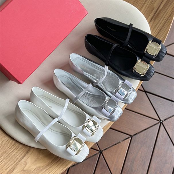 2025 Early Spring Square Ballet Flat Mary Jane Daily Comfortable And Elegant Low Order Women's Shoes_vogvips.com
