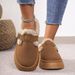 Thick Soled Lazy Shoes, Plush Buckle, Warm Cotton Slippers, Casual Size 36-43_vogvips.com