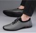 Round Head Men's Soft Sole Lace-up Men's Casual Shoes Driving Men's Shoes_vogvips.com
