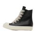 Unisex High-Top Chunky Sneakers – Retro Leather Lace-Up Boots With Side Zipper & Cushioned Sole (36-45, Black, Metal Eyelets, 4cm Platform)_vogvips.com