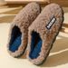 2025- Cotton And Fleece Indoor Couple Slippers For Men And Women In Autumn And Winter_vogvips.com