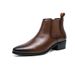 Men's Chelsea Boots Business Casual Leather Shoes Low-Cut Comfortable Slip-On For Work & Daily Wear (Black/Brown)_vogvips.com