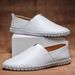 Casual European And American Trendy Slip-On Low-Cut Breathable Driving Men's Large Size Leather Shoes Men_vogvips.com